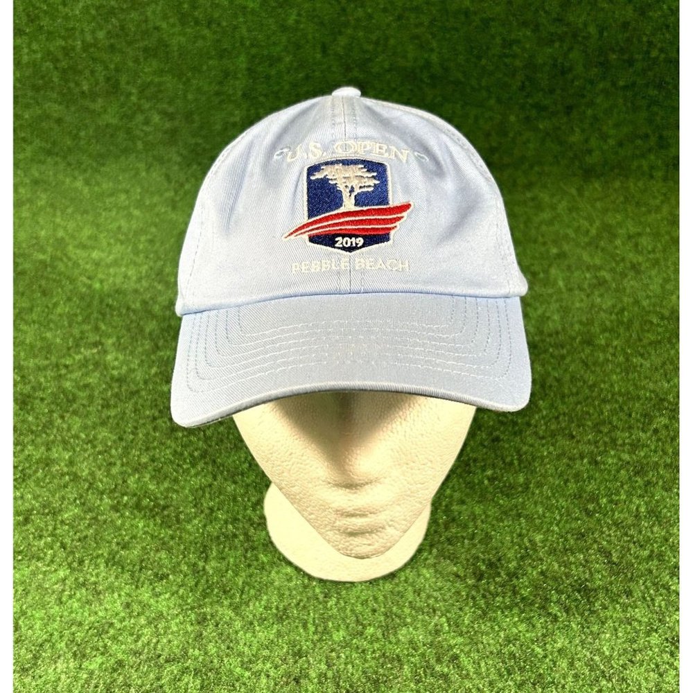 2019 US Open Pebble Beach Golf Hat Cap USGA Member Light Blue‎ Adjustable Strap
